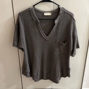 Grey “Waffle” Tee